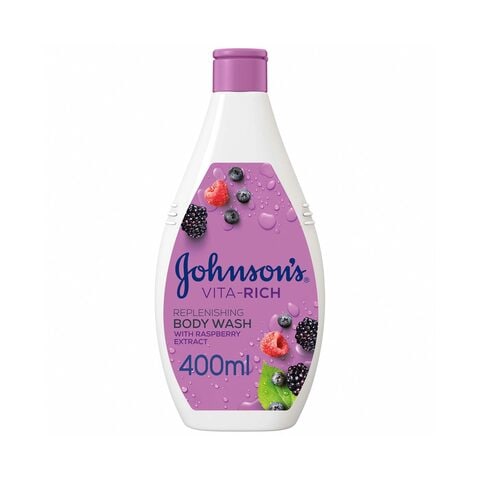 Johnson&#39;s Body Wash - Vita-Rich Replenishing Raspberry Extract 400ml