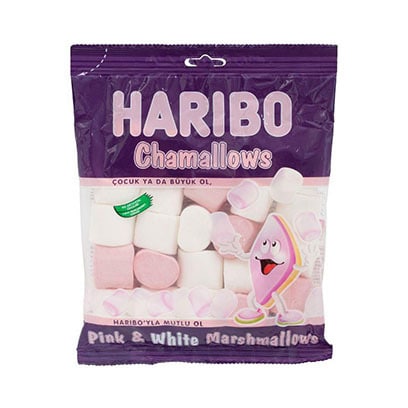 Haribo Candy Marshmallow Pink And White 150 Gram