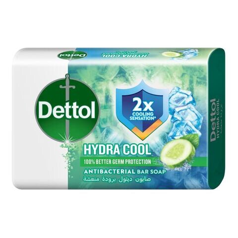 Dettol Hydra Cool Antibacterial Bar Soap Cucumber Fragrance Blue 120g