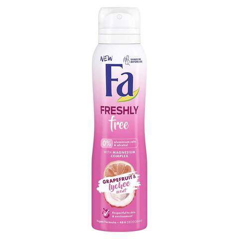 Fa Deodorant Spray for Women - Grapefruit and Lychee Scent - 150ml