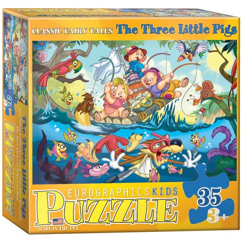 Eurographic Puzzles - The Three Little Pigs 35Pcs