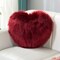 Rabbit Fur Double Side Plush Heart Shaped Throw Pillow (Size 35&times;45CM)