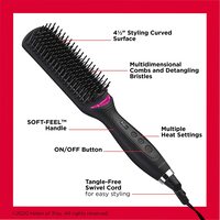 REVLON Hair Straightening Heated Styling Brush, 4-1/2 inch