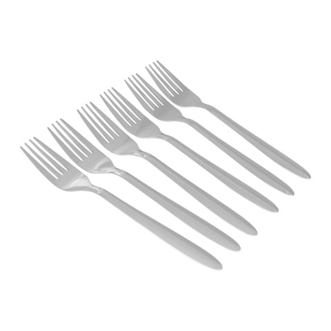 Elegante Geena Dinner Fork Set Silver 6 PCS