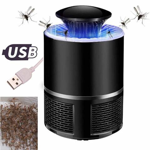 UKPLUS - Indoor Electric Mosquito Killer Trap Lamp, USB Mosquito Killer Trap Electric UV Lamp Night Light Fly Bug Zapper Pest (Black)