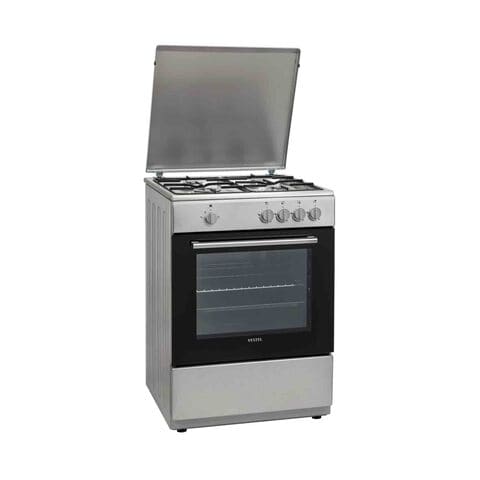 Vestel Cooking Range F66G40X Silver/Black 60X60CM (Plus Extra Supplier&#39;s Delivery Charge Outside Doha)