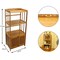 LINGWEI Solid Wood Bookcase, Display Rack Storage Shelf File Storage Multi-layer Simple Floor-mounted Combination Bookshelf with Doors and Drawers for Home Office