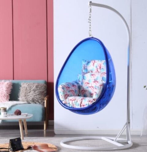 Acrylic swing outlet chair