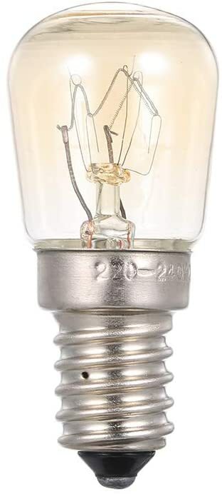 AC220-240V 15W Tungsten Light Bulb Incandescent Lamp E14 Base Socket Holder for Oven Bread Maker Refrigerator Cooler Portable Mini Size