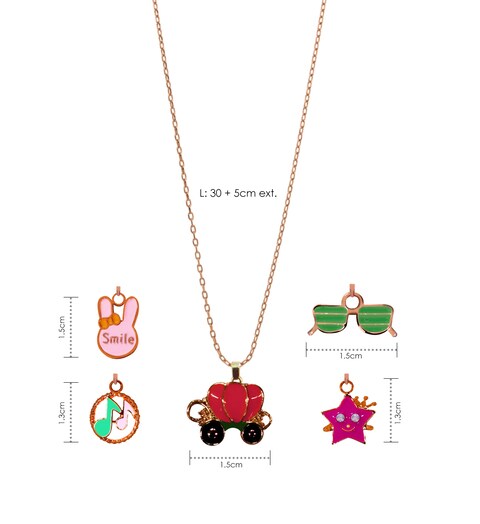 Aiwanto Necklace with Variety of Pendant Necklace for Kid&#39;s Gift for Christmas Girl&#39;s Cartoon Necklace