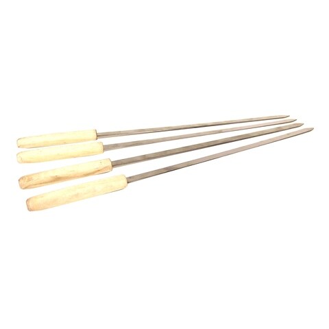 Somagic Stainless Steel Long Skewers Silver 46.5cm 4 PCS