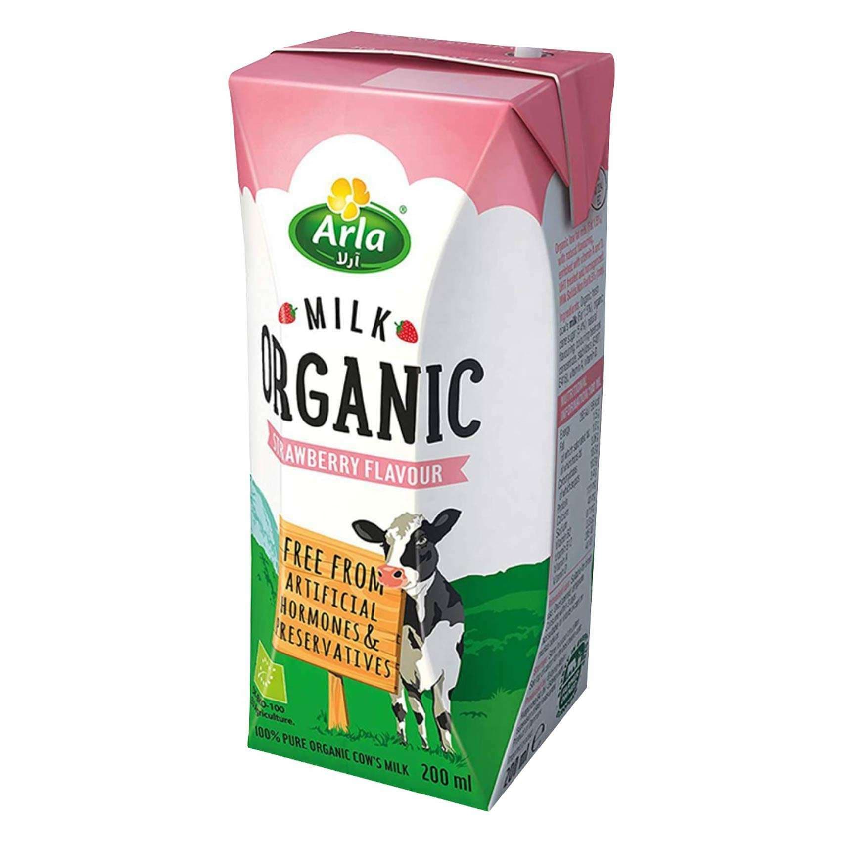 Buy Arla Disney Organic Milk Strawberry Multipack 6x200ml Online - Shop