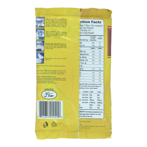 Kernel Pop Micro Wave Pop Corn Butter 90 gr