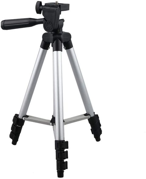 Tripod 3110 Portable Adjustable Aluminium Lightweight Camera Stand (Black, Silver)