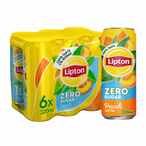 Buy Lipton Zero Sugar Peach Iced Tea 320ml Pack of 6 in UAE