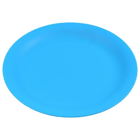إم ديزاين لايف ستايل طبق عشاء بلاستيك دائري مسطح - 26 سم - أزرق