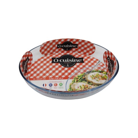 Ocuisine Glass Oval Roaster Clear 30x21cm