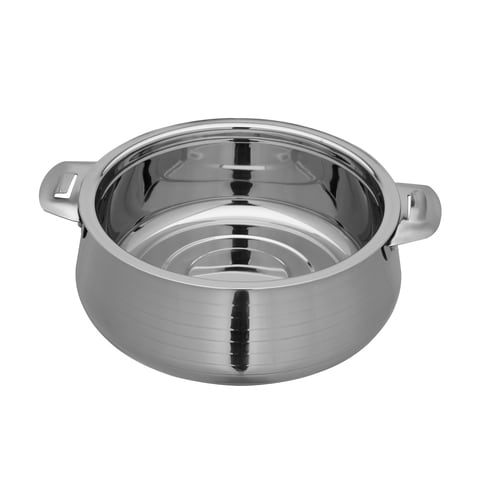 Royalford Hilux Double Wall Stainless Steel Hot Pot, RF10534, Firm Twist Lock, Strong Handles With Heavy-Duty Rivets, Steel Serving Pot, Steel Chapati Storage Box, Roti Serving Pot, Chapati Dabba