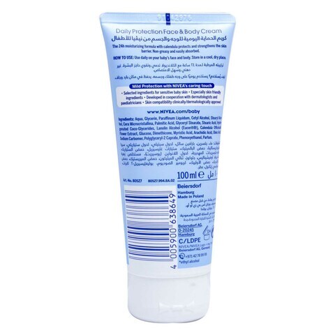 Nivea Baby Daily Protection Face And Body Cream 100ml