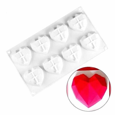 3-D Heart Silicone Mold - 3-CAVITY