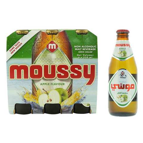 Moussy Malt Beverage Apple Flavor Glass 330 Ml 6 Pieces