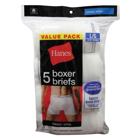 Hanes men white boxer briefs large size 4 pieces price in Saudi Arabia ...
