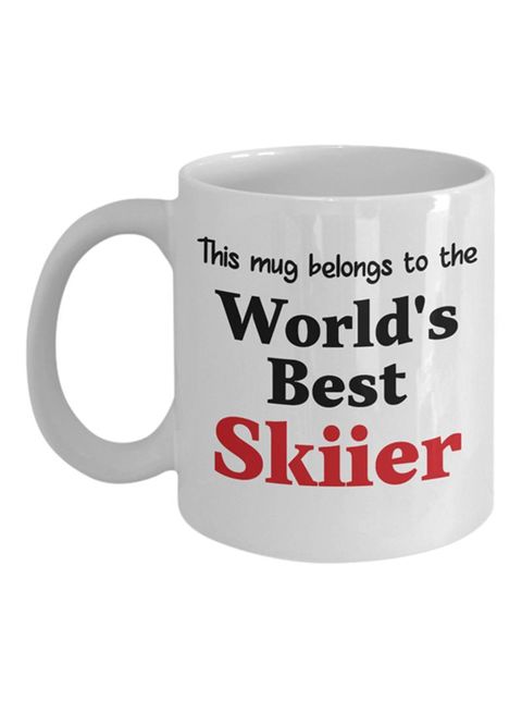 muGGyz Printed Coffee Mug White/Black/Brown 8x9.5x8centimeter