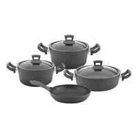 Emsan Rich Light Gray 9 Pieces Granite Cookware Set