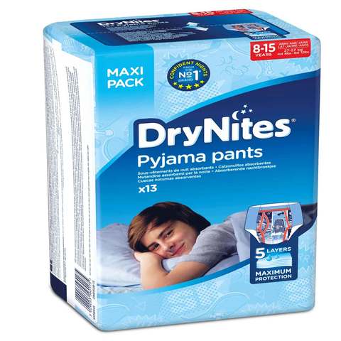 Huggies Drynites Pyjama Pants 8-15 Years 27-57kg For Boy 13 Count