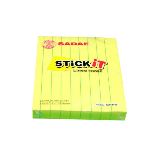 Buy STICKY NOTES LINED NOTES 75MMX100MM 100 SHEETS Online - Shop ...