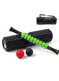 SKY-TOUCH 5 in 1 Fitness Foam Roller Set For Physical Therapy Pain Relief, Myofascial Release, Balance Exercise With Muscle Roller Stick And Massage Balls