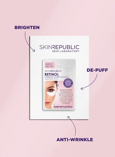 Skin Republic Retinol Hydrogel Under Eye Patch 9.6G 3 Pairs Pack Of 10