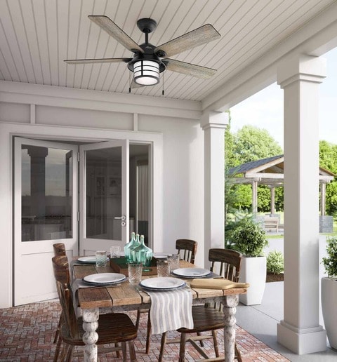 Hunter Outdoor Ceiling Fan       : Hunter 52 Coral Bay Outdoor Ceiling Fan With Light Noble Bronze Overstock 22676112 / Hunter's damp rated ceiling fans are engineered to withstand the outdoor elements without sacrificing designer style and powerful airflow.