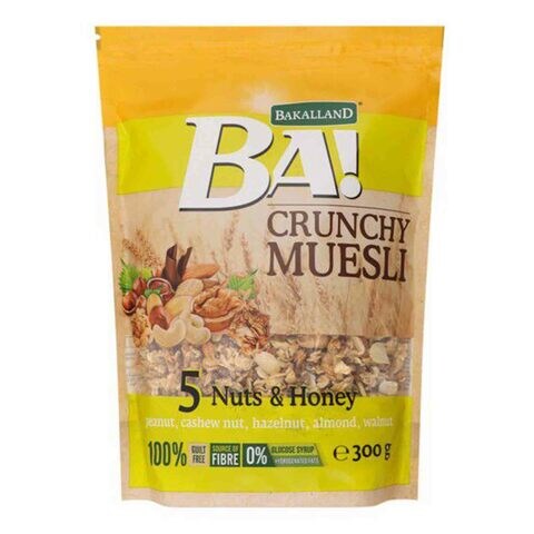 Bakalland BA 5 Dried Fruits And Honey Crunchy Muesli Cereal 300g