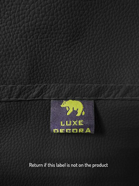 Luxe Decora PVC Bean Bag (Black)