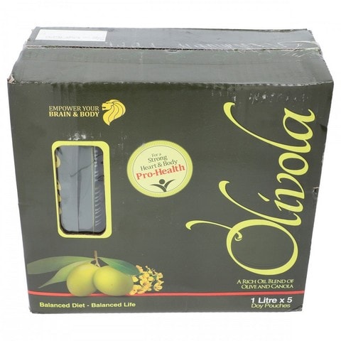 Olivola a Rich Oil Blend of Olive and Canola 1 Litre x 5