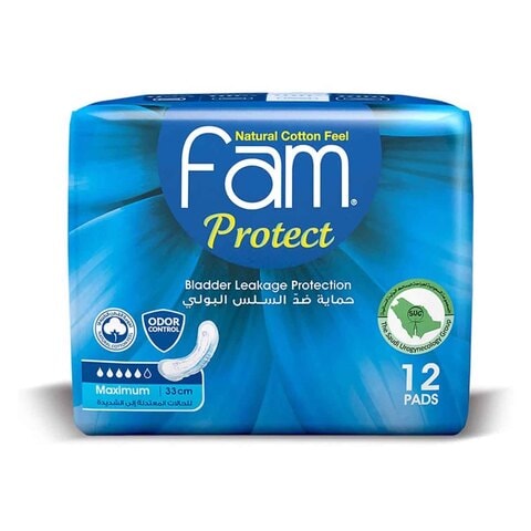 FAM PROTECT BLADER LEAKAGE PROTECTION MAXIMUM PADS X12