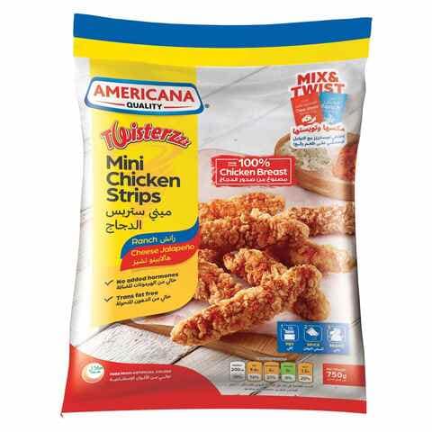 Americana Twisterzzz Mini Chicken Strips with Ranch and Cheese Jalape&ntilde;o Seasoning 750g