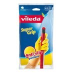 Buy Vileda Super Grip Anti-Slip Gloves M Yellow in UAE