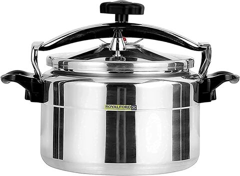 Royalford 5L Stainless Steel Pressure Cooker - Comfortable Handle