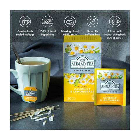 Ahmad Tea Chamomile And Lemongrass 20 Tea Bags