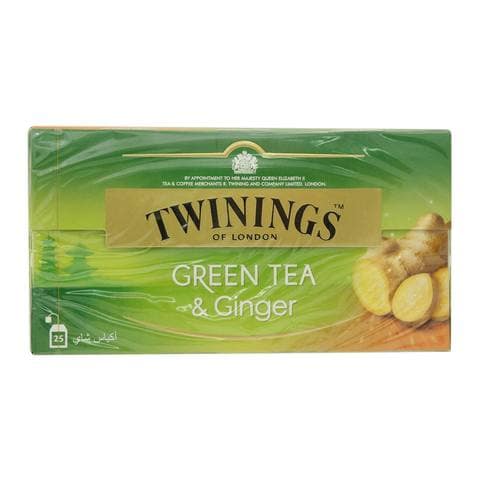 شاي Twinings (تويننجز) الأخضر بالزنجبيل 25 كيس شاي
