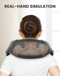Renpho Shiatsu Neck And Shoulder Back Massager With Heat, Electric Vibration Deep Tissue 3D Kneading Massage Pillow For Pain Relief On Waist, Leg, Calf, Foot, Arm, Belly, Full Body, Muscles