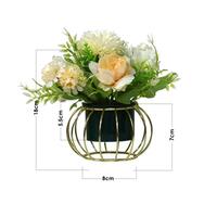 Aiwanto Flower vase Decorative Flower With Vase  Tabletop Decoration  Home Decor Piece(2Pcs)