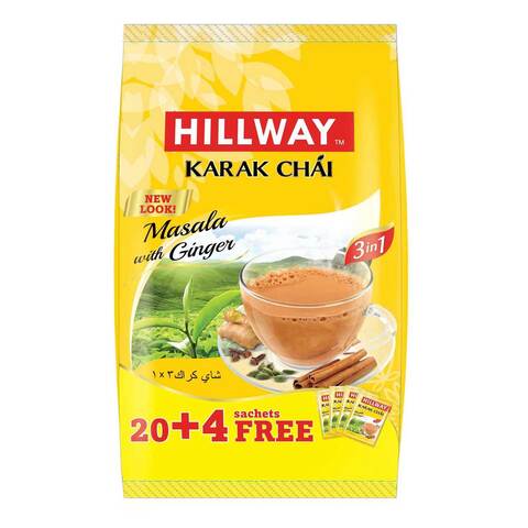 Hillway 3-In-1 Masala With Ginger Karak Chai 20 Tea Bags