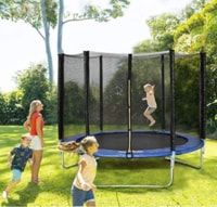 Rainbow Toys, Trampoline 6Ft Free Installation And Delivery High Quality Kids Fitness Exercise Equipment Outdoor Garden Jump Bed Trampoline With Safety Enclosure