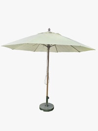 Oasis Casual Center Pole Umbrella Cream Color 3m With 40kg Marble Base