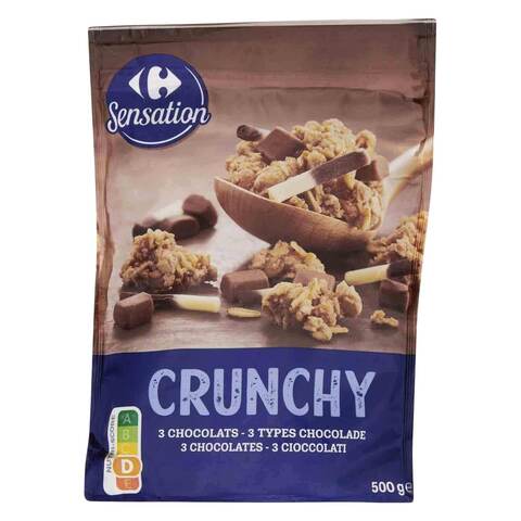 Carrefour Crunchy 3 Chocolate Cereals 500g