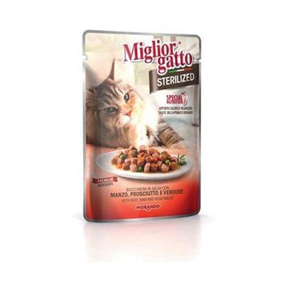 Miglior Gatto Cat Food Manzo Prosciutto E Verdure 85GR