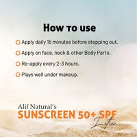 Alif Naturals Sunscreen Lotion, Protect Your Skin From Harmful UV Rays With SPF 50+ And Natural Ingredients For Safe And Effective Sun Protection, 100ML, Pack Of 2
